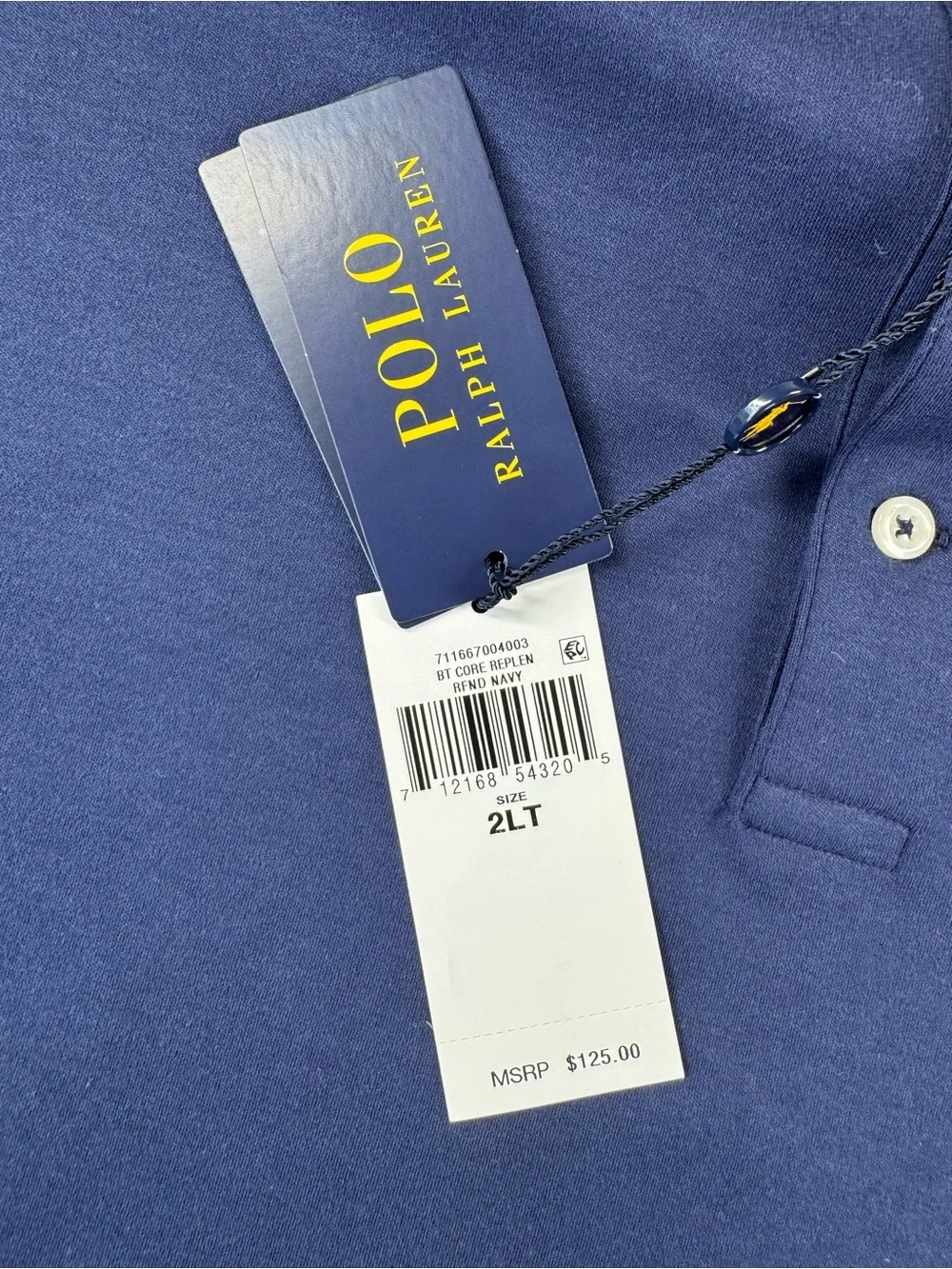 Polo Ralph Lauren 2XLT Refined Navy Big & Tall Polo NWT $125